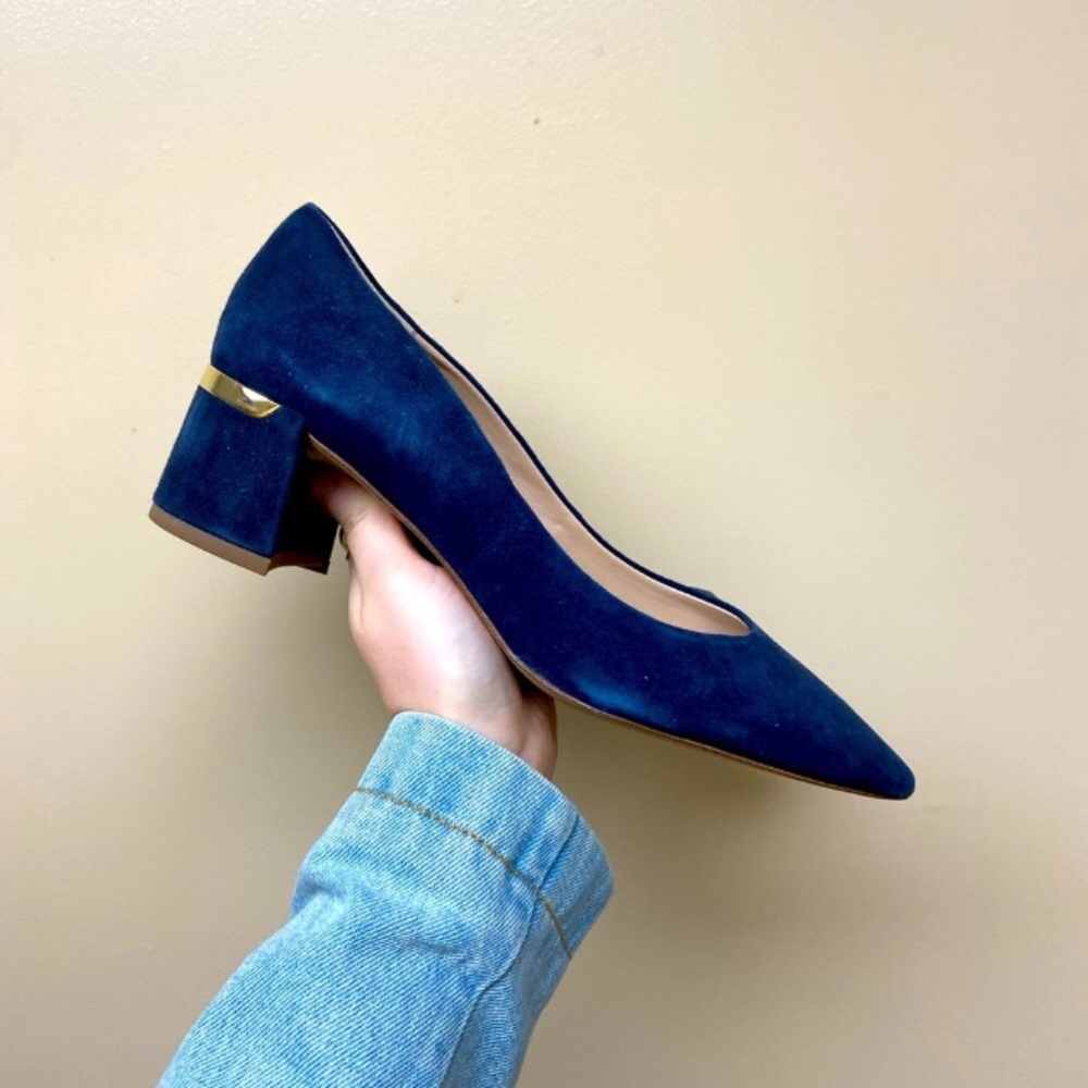 Essex Lane Blue Suede Heels